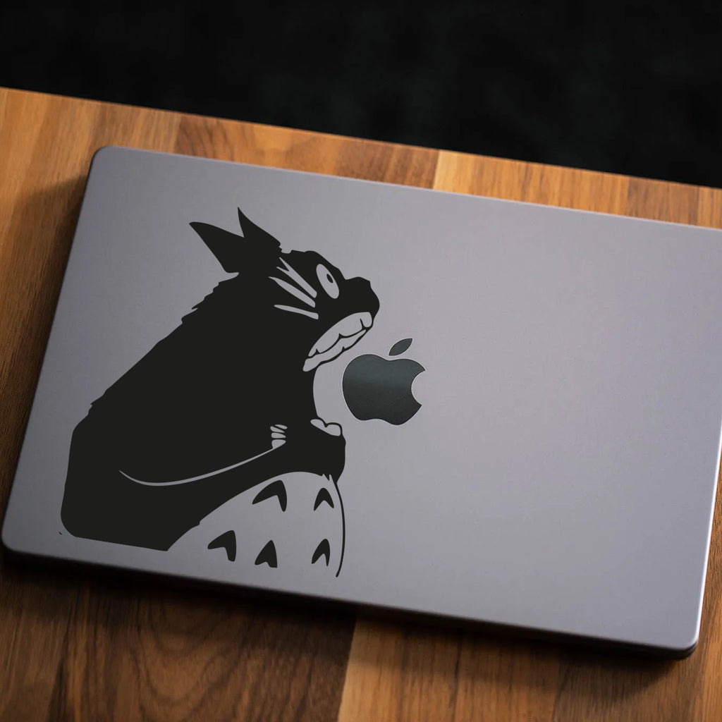 Totoro Laptop Decal – My Neighbour Totoro Open-Mouth Vinyl Sticker, Cute Anime Design for Laptops & Tablets