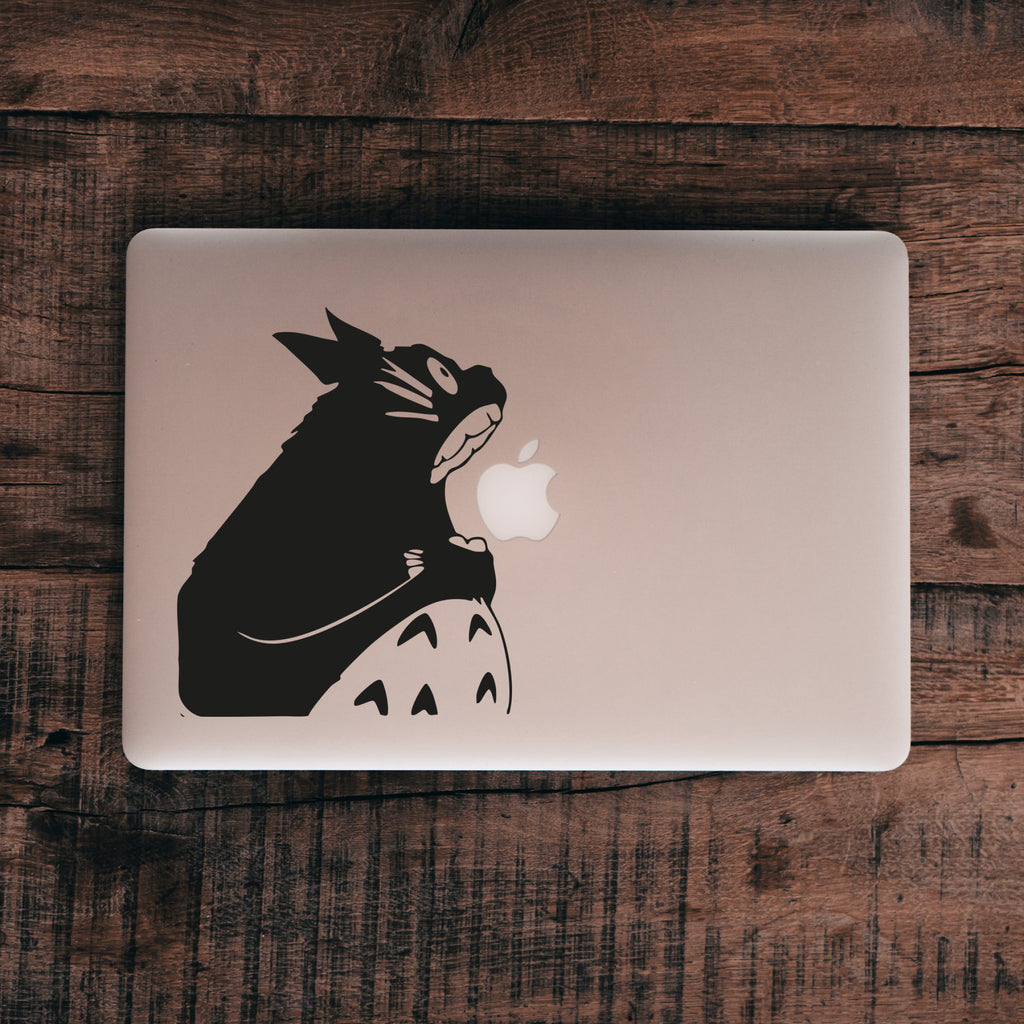 Totoro Laptop Decal – My Neighbour Totoro Open-Mouth Vinyl Sticker, Cute Anime Design for Laptops & Tablets