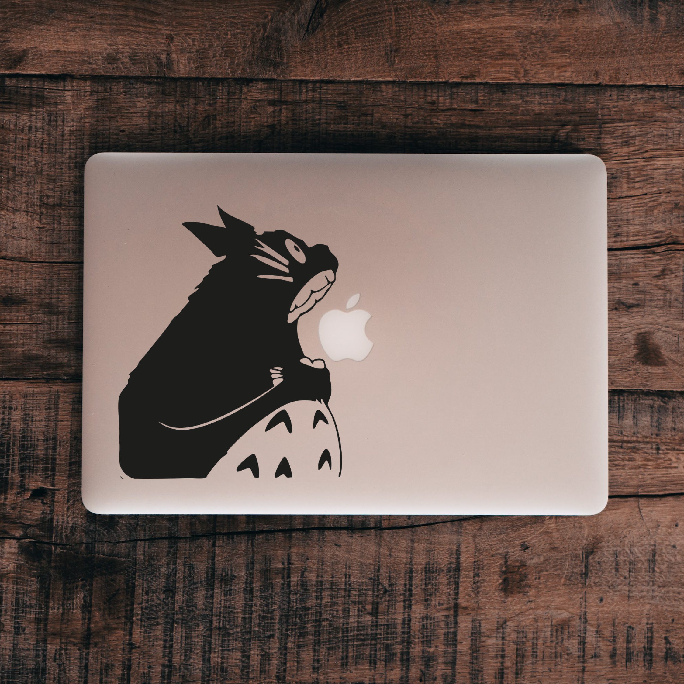 Totoro Laptop Decal – My Neighbour Totoro Open-Mouth Vinyl Sticker, Cute Anime Design for Laptops & Tablets