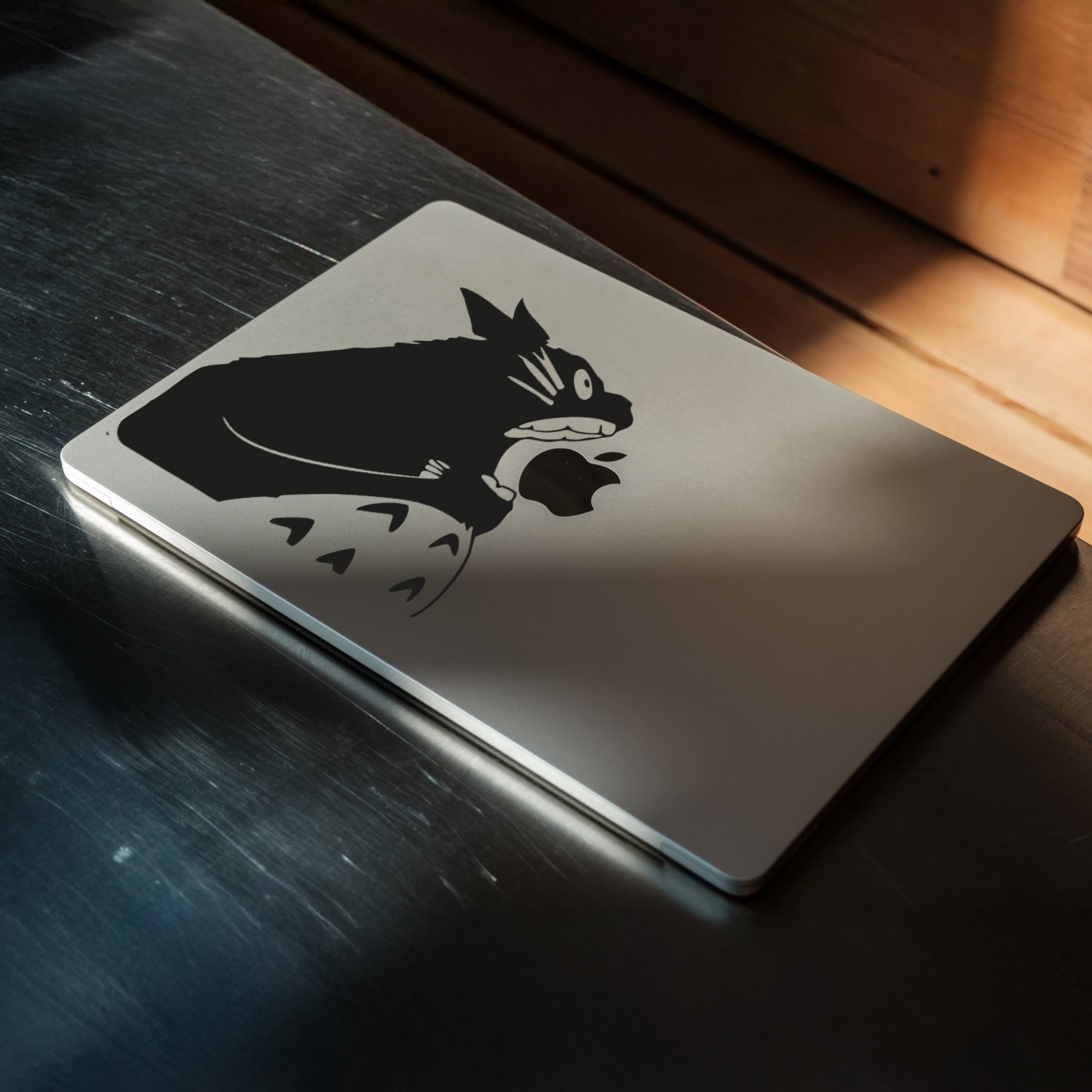 Totoro Laptop Decal – My Neighbour Totoro Open-Mouth Vinyl Sticker, Cute Anime Design for Laptops & Tablets