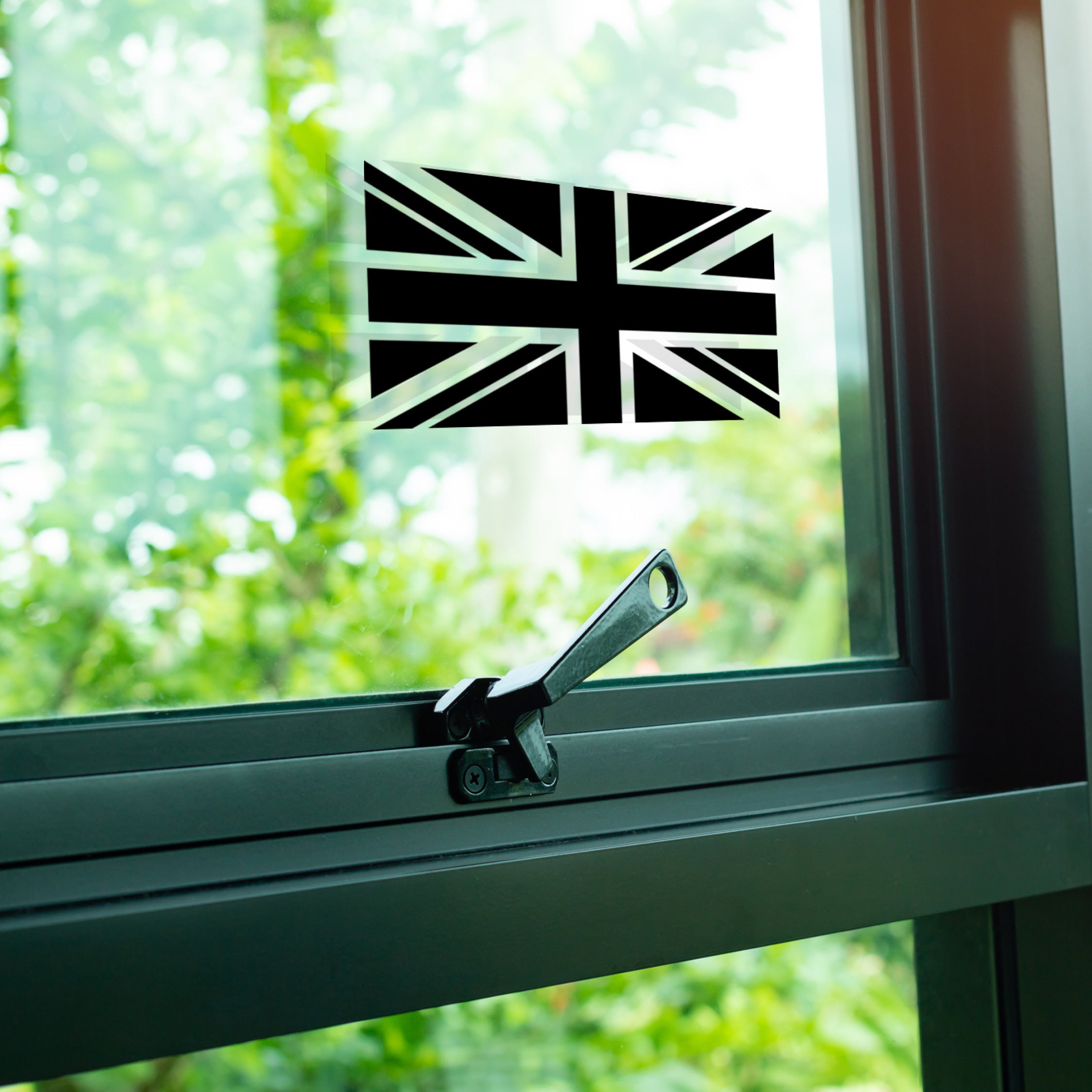 Union Jack Vinyl Decal – Single Colour British Flag Sticker, Patriotic Pride of Britain Car or Window Decal