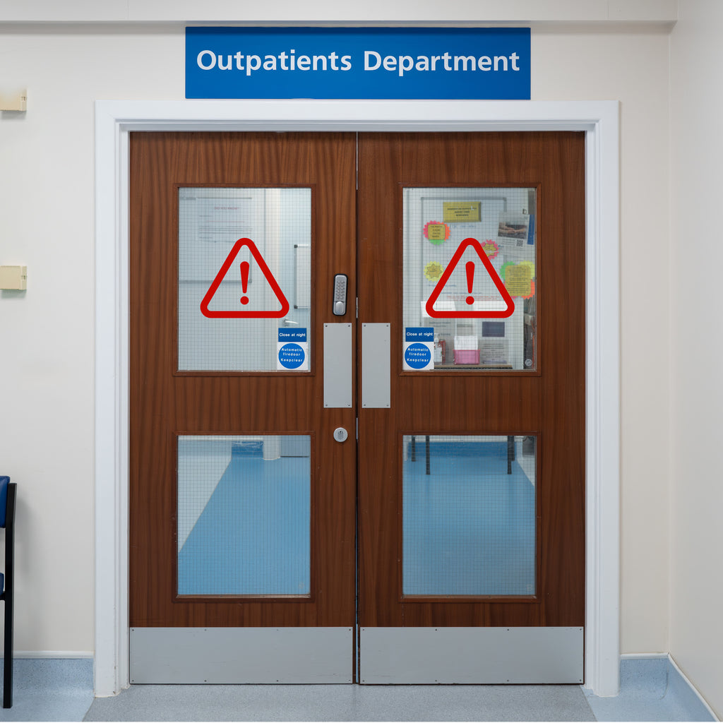 Warning Sign Vinyl Decal – Triangle with Exclamation Mark for Emergency, Accident & Hazard Zones