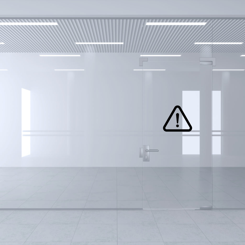 Warning Sign Vinyl Decal – Triangle with Exclamation Mark for Emergency, Accident & Hazard Zones