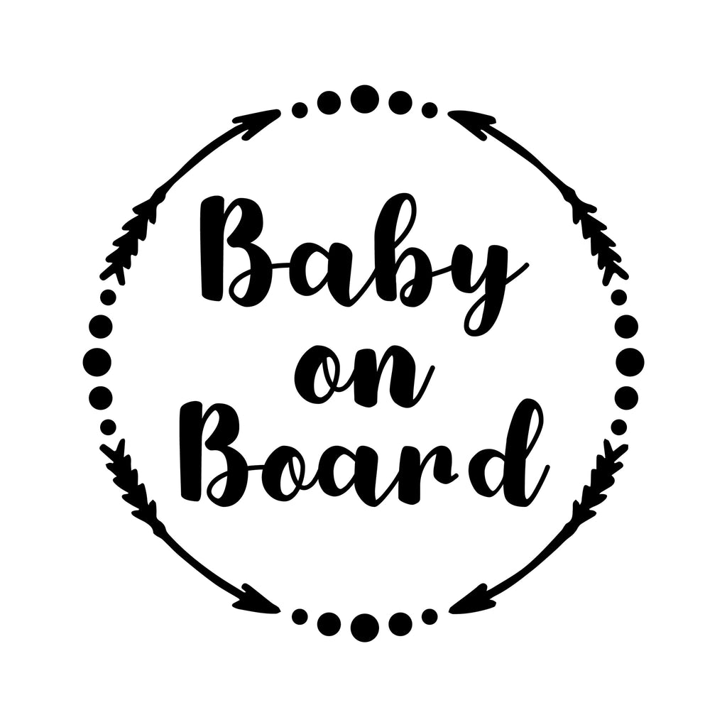 Baby on Board Vehicle Decal Sticker Design