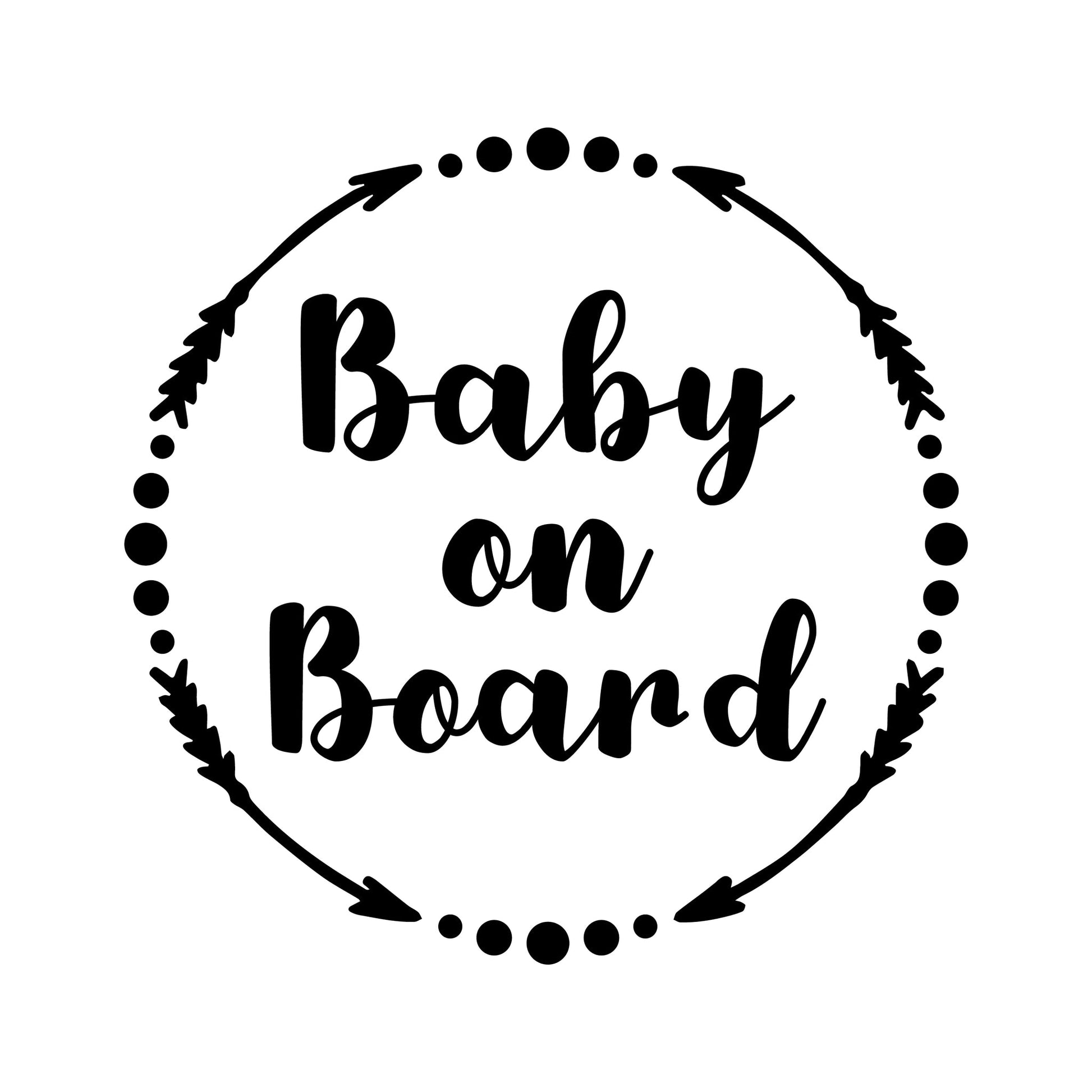 Baby on Board Vehicle Decal Sticker Design