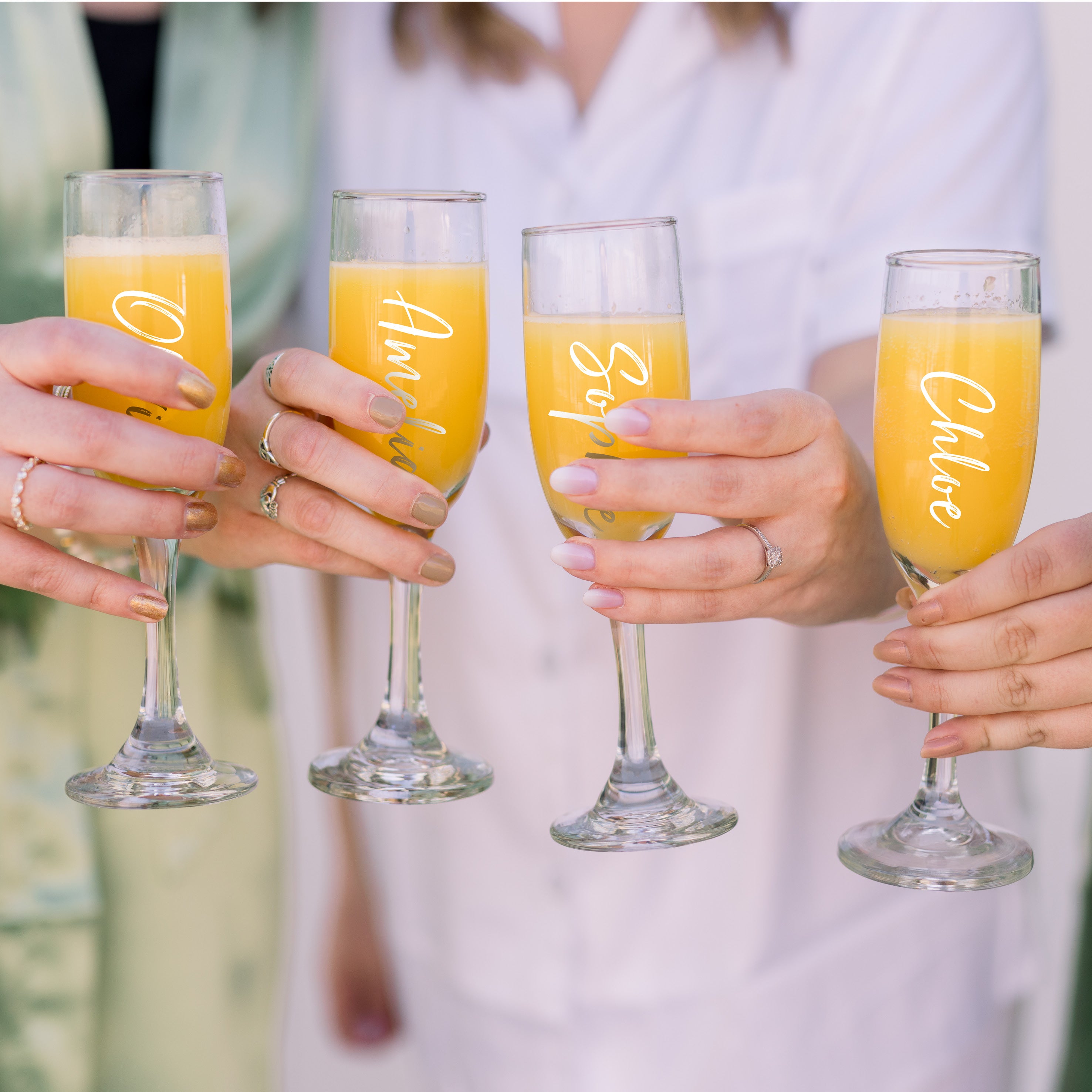 Personalised Name Vinyl Decals for Wedding Glasses – Custom Stickers for Bridesmaids & Guest Favors (Pack of 5–30)