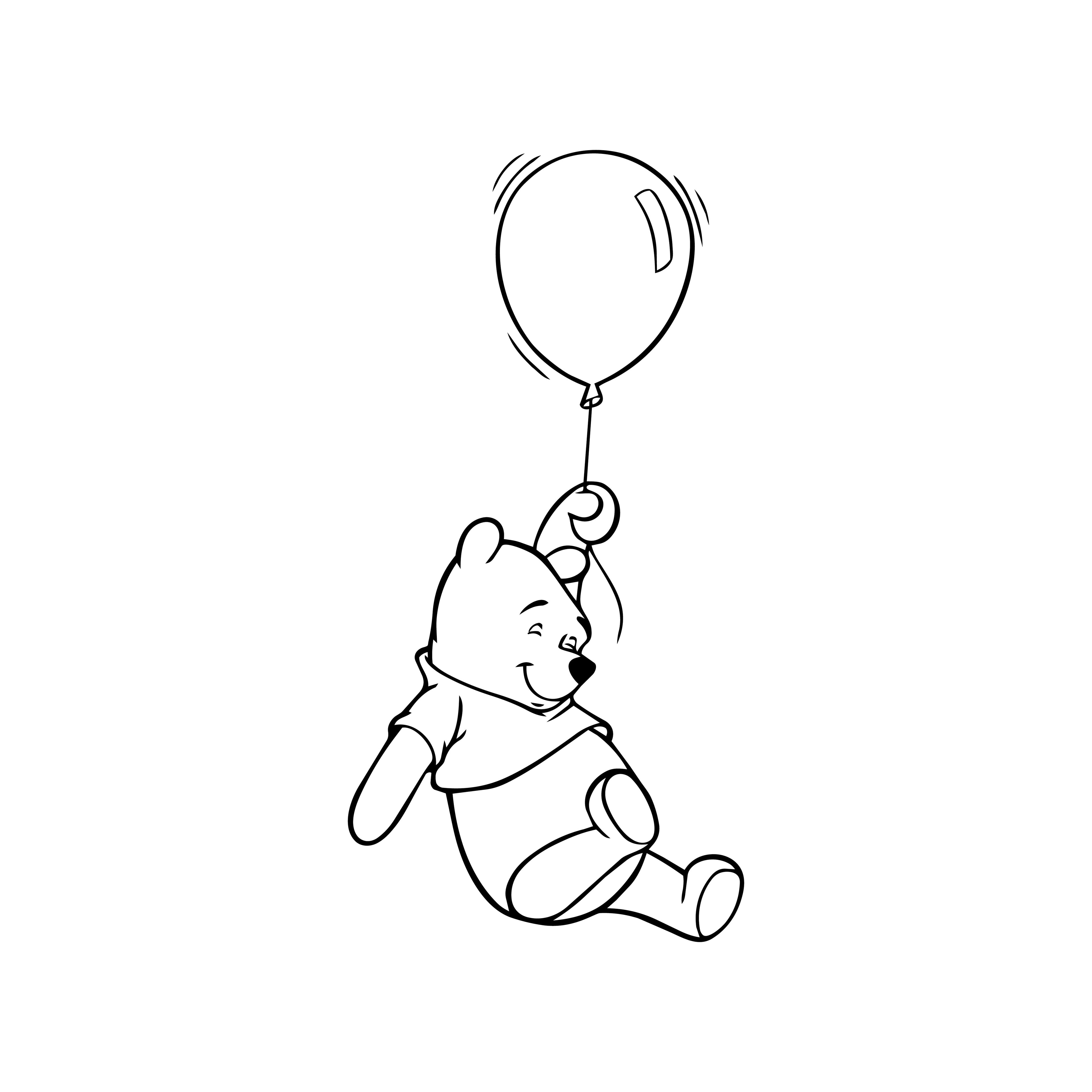 Winnie the Pooh Balloon Wall & Window Decal – Official Disney Nursery Sticker