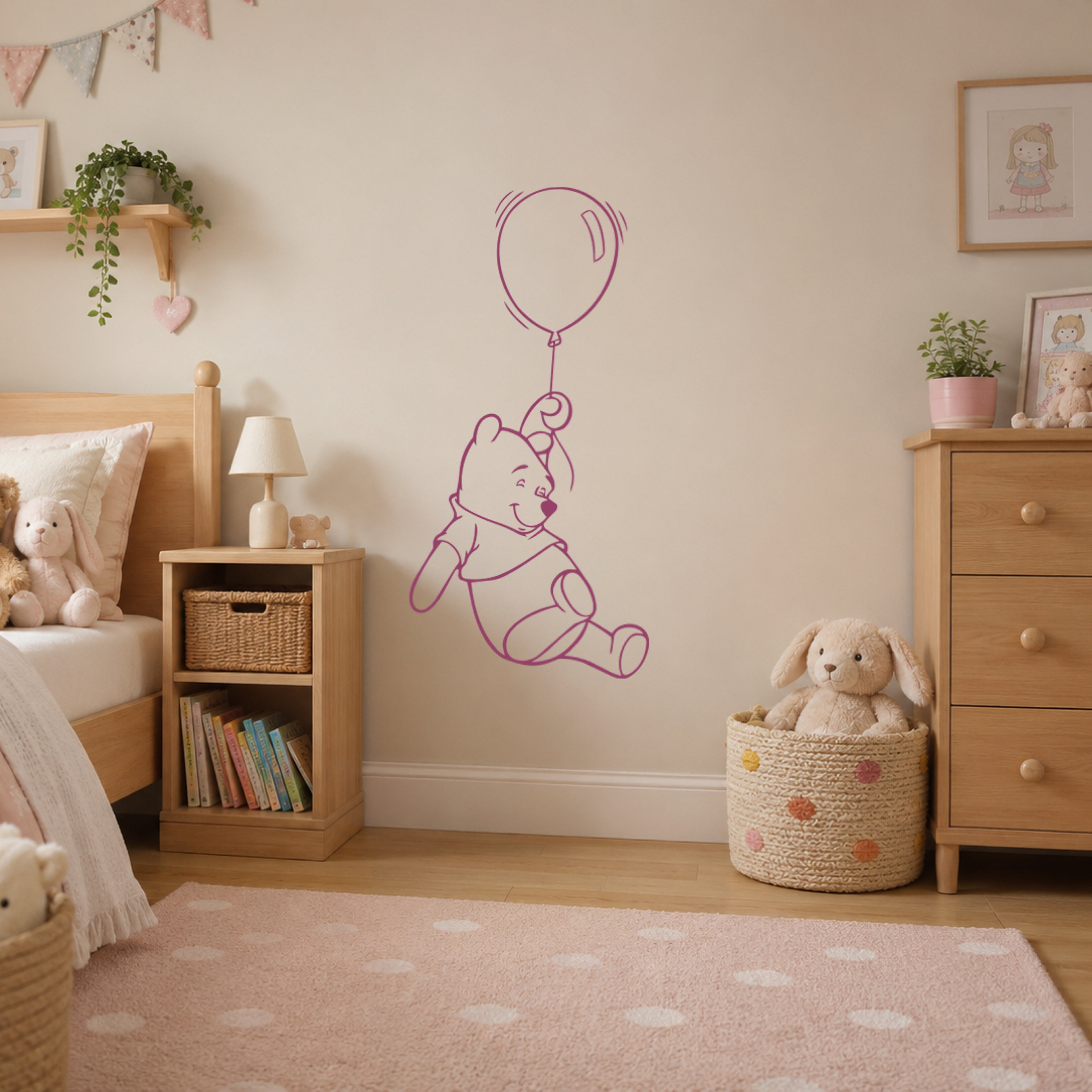 Winnie the Pooh Balloon Wall & Window Decal – Official Disney Nursery Sticker