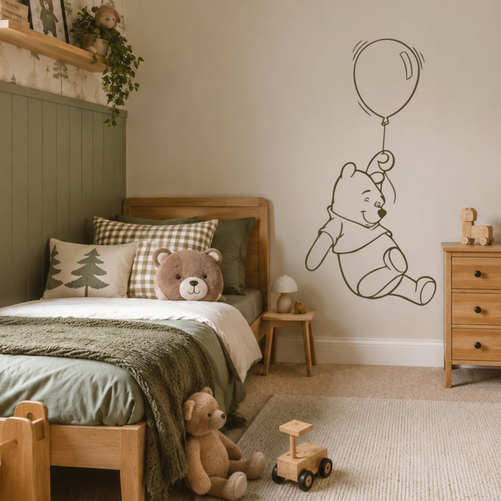 Winnie the Pooh Balloon Wall & Window Decal – Official Disney Nursery Sticker