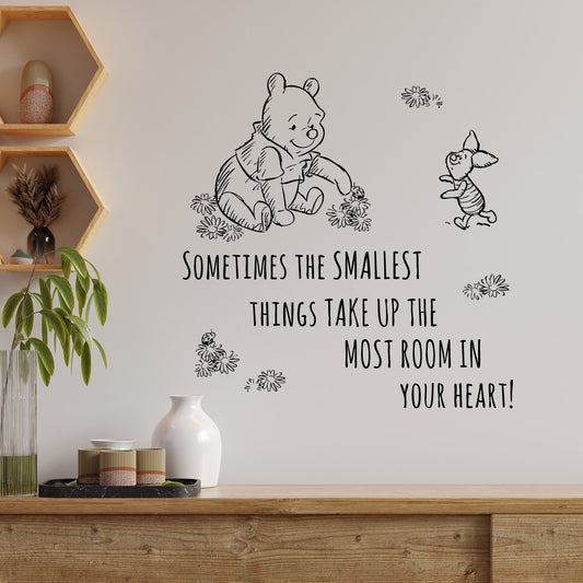 Winnie the Pooh Wall Decal – Nursery & Kids Room Vinyl Wall Sticker, Disney Pooh Bear Wall Art, Baby Shower & Playroom Decor