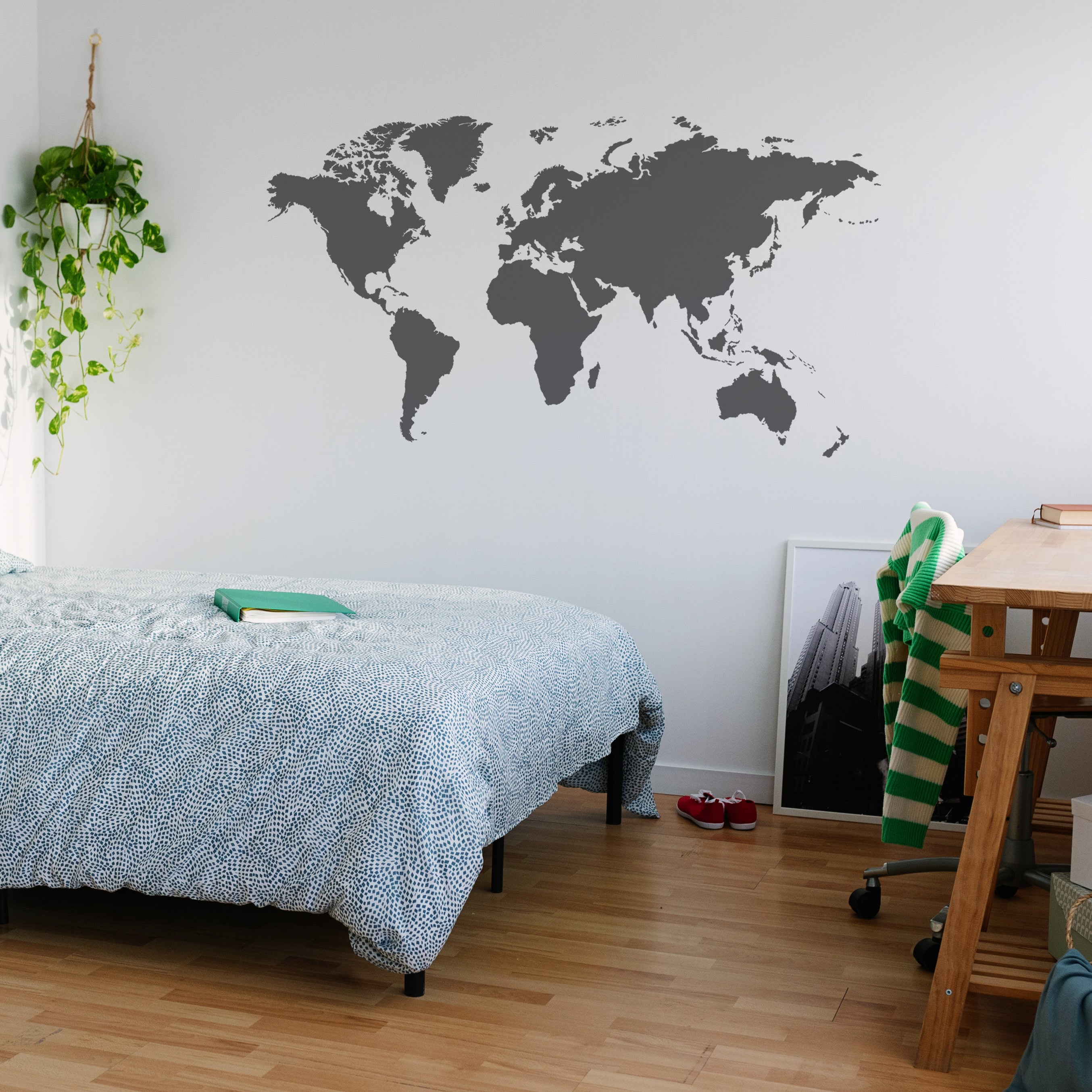 World map vinyl decal