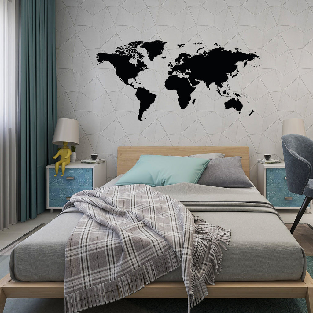 World map vinyl decal
