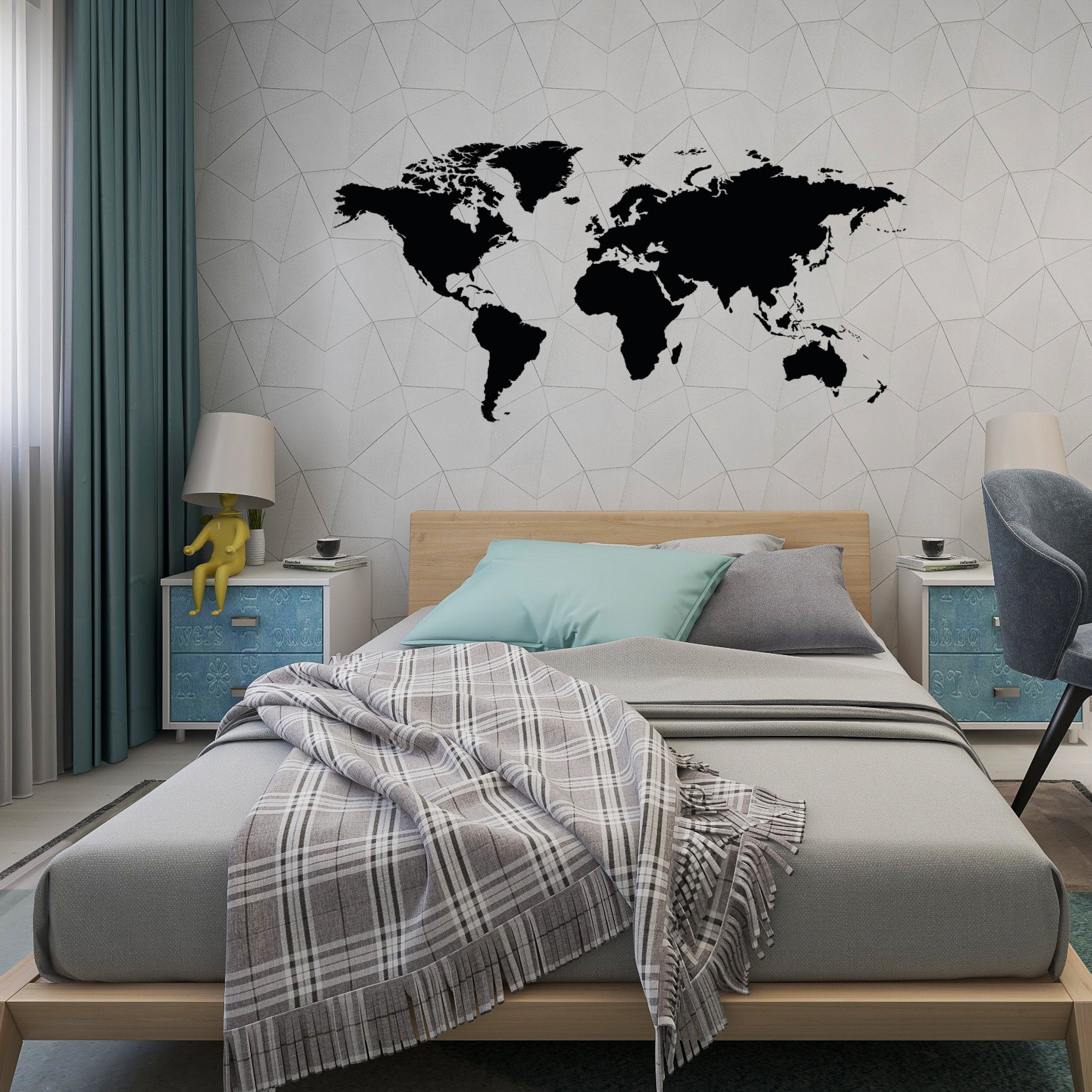 World map vinyl decal