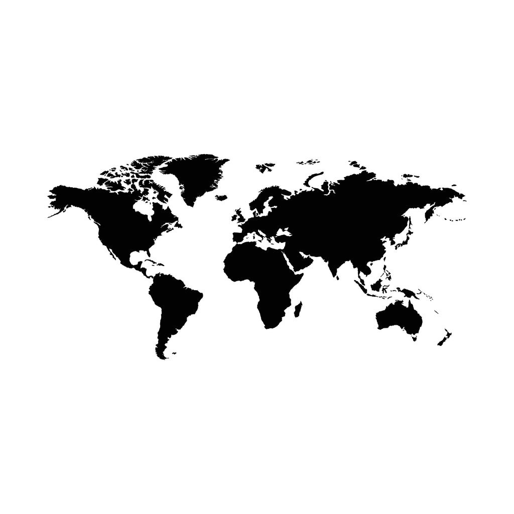 World map vinyl decal