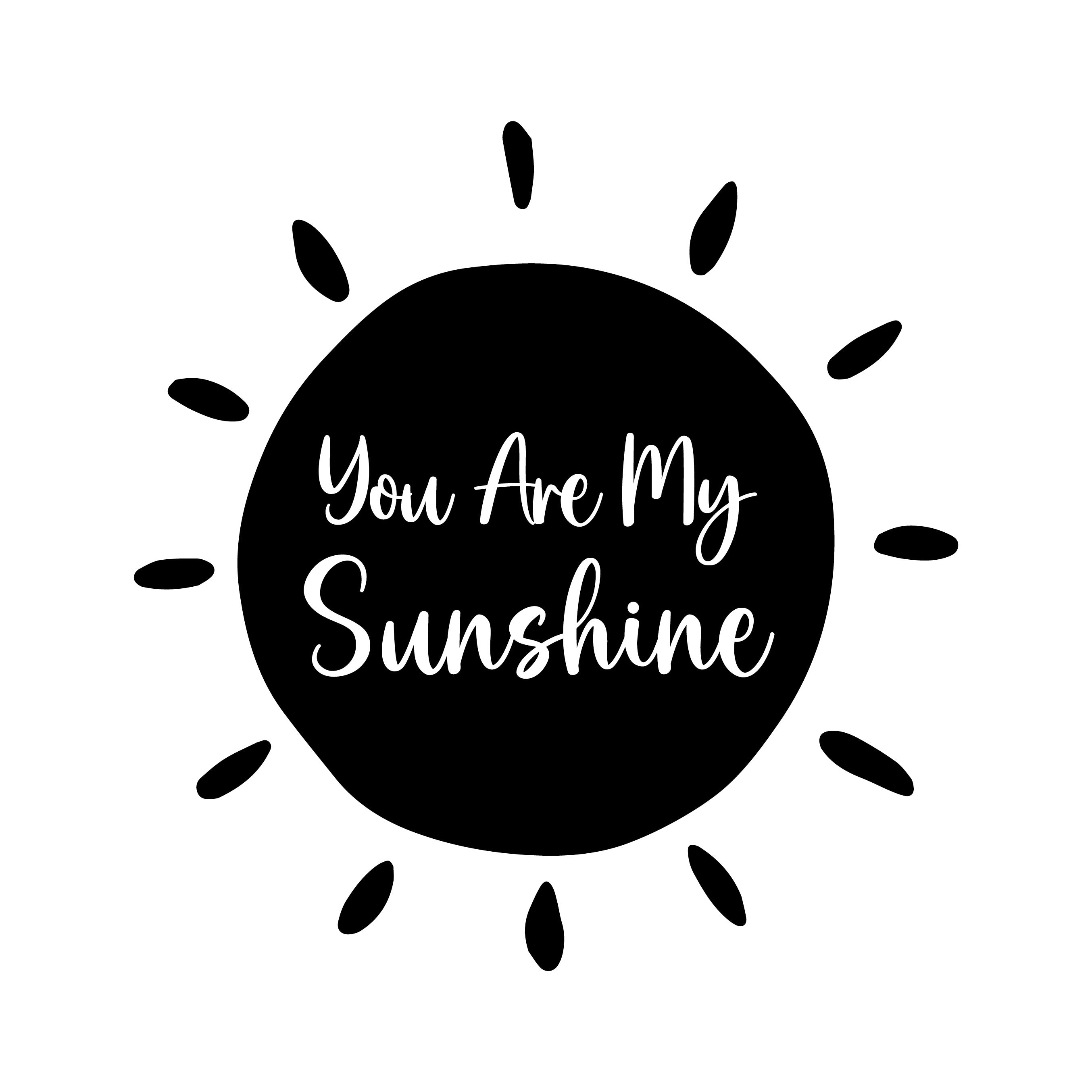 You Are My Sunshine Wall Decal Sticker – Nursery Wall Art Vinyl Quote for Baby Room, Girls or Boys Bedroom Decor